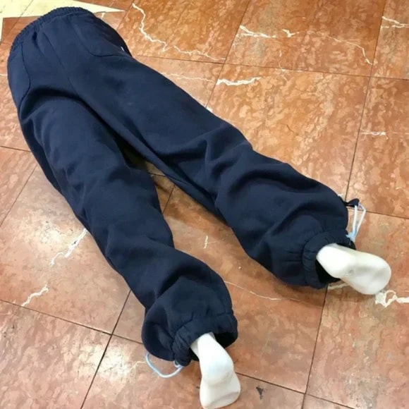 Men's Davoucci Navy Heavy Fleece Sweatpants NWT - Picture 4 of 4